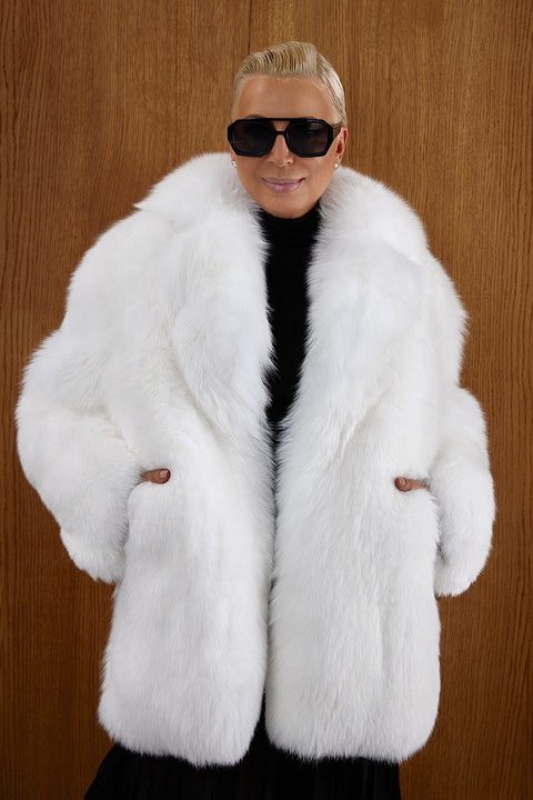 Cappotto CURVY Layam in pelliccia di volpe