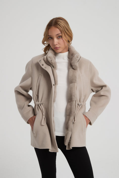 Giacca in cashmere convertibile 2-in-1