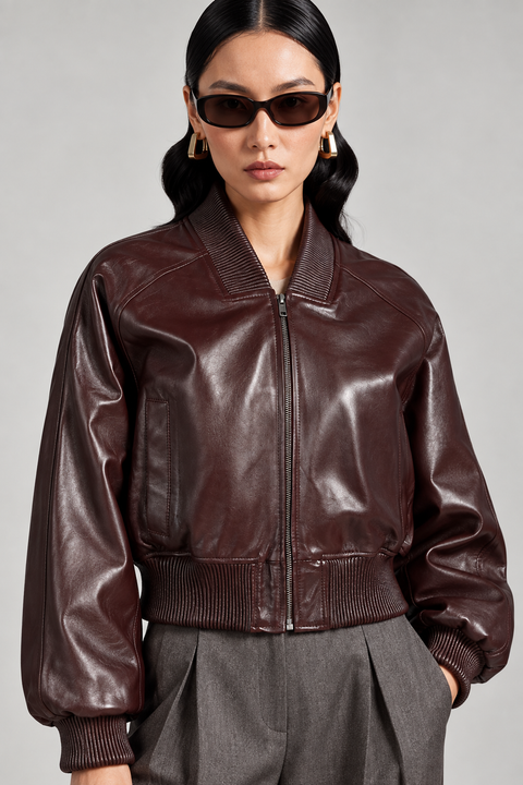 Bomber in pelle