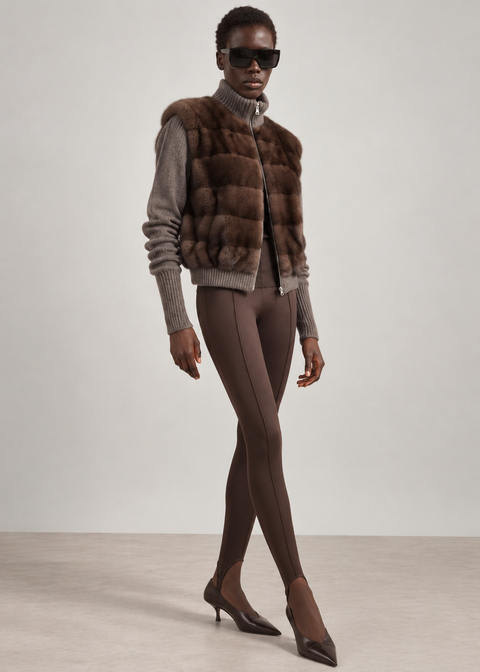 Chaqueta de cachemir y visón