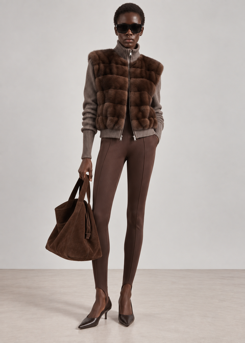 Chaqueta de cachemir y visón