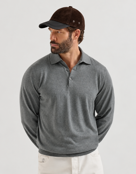 Cappello da uomo in vera pelle scamosciata