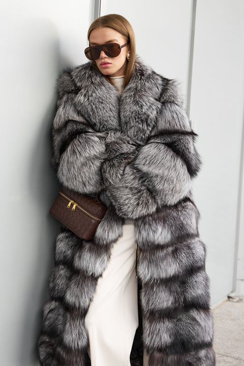 Long Fox Fur Coat