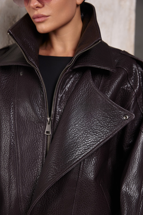 Dark Brown Sheepskin Jacket