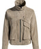 Suede Jacket with Funnel Neck
