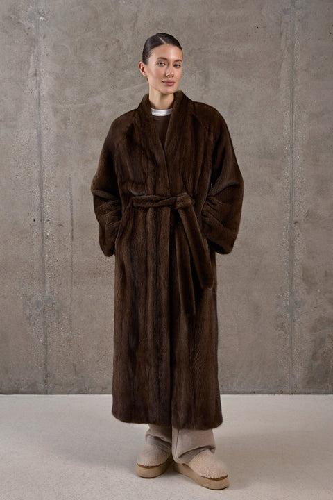 Long Dark Brown Mink Coat