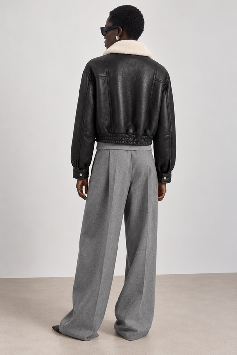 Cropped Shearling Jacket