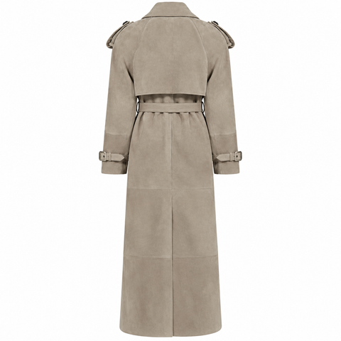 Suede Trench Coat