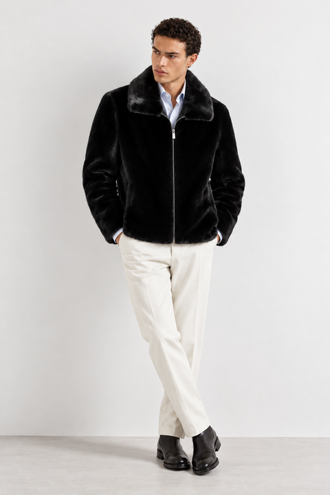 Men Genuine Full Mink Jacket