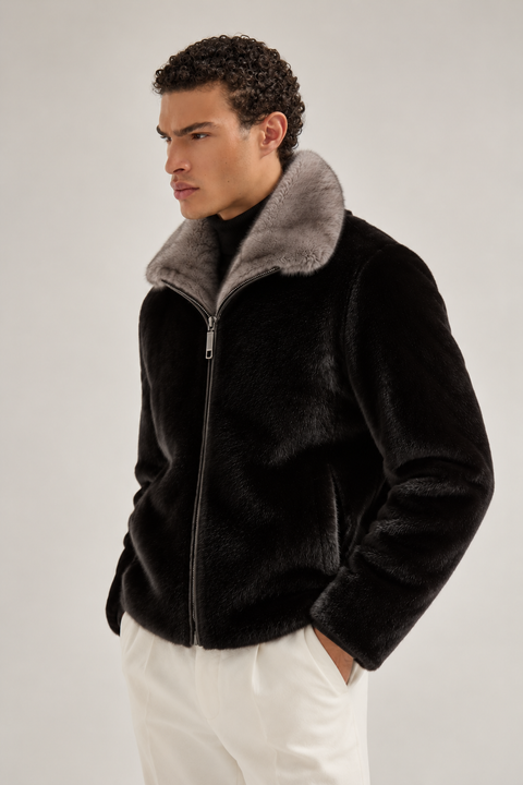 Echte Herrenjacke aus Vollmink