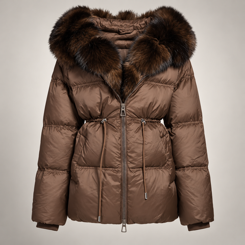 Down Parka with Fox Fur
