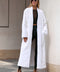 Long White Mink Fur Coat