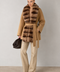 Cashmere Coat With Rex Rabbit