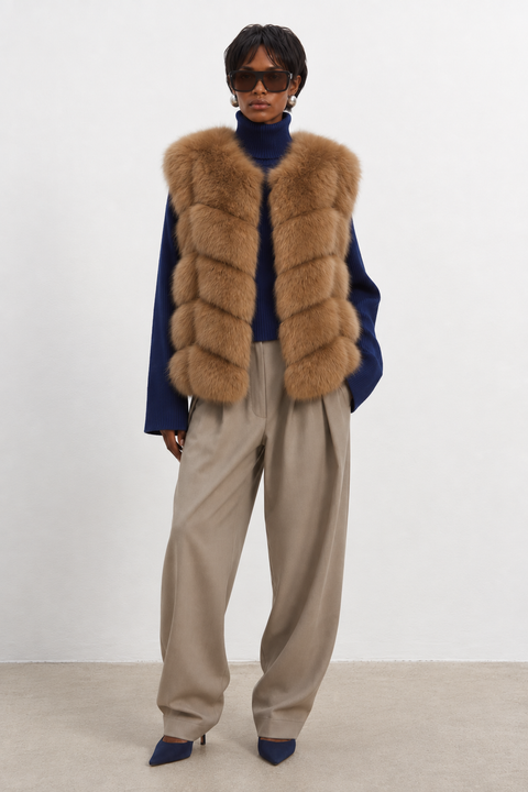 Sleeveless Fox Gilet