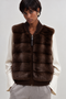 Sleeveless Mink Gilet