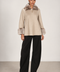 Manteau court blanc en cachemire