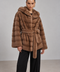 Cappotto di visone con cappuccio