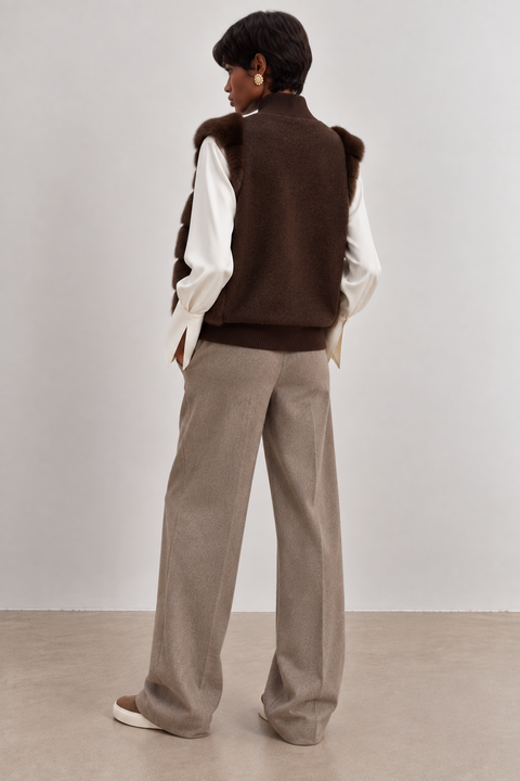 Sleeveless Mink Gilet