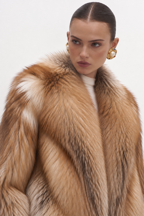 Red Fox Fur Coat