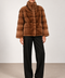 Manteau en véritable fourrure de vison