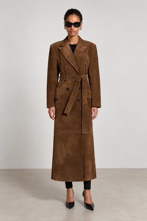 Manteau en daim Hatti Terre de Toscane