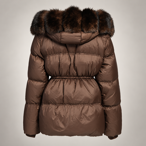 Down Parka with Fox Fur
