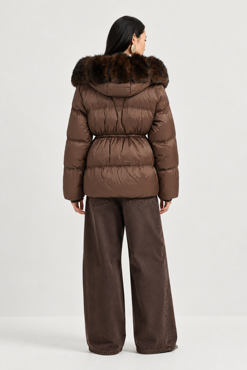 Down Parka with Fox Fur