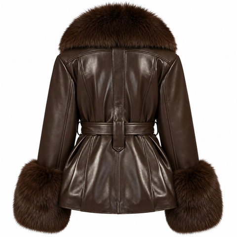 Allegra schwarze Lederjacke