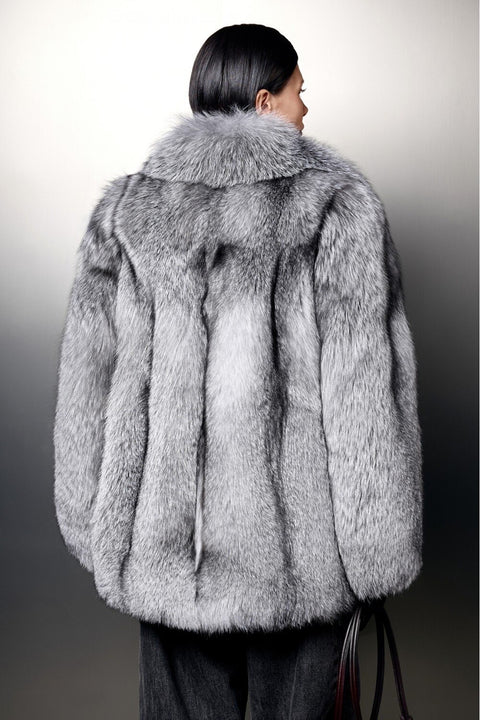 Silver Fox Fur Coat