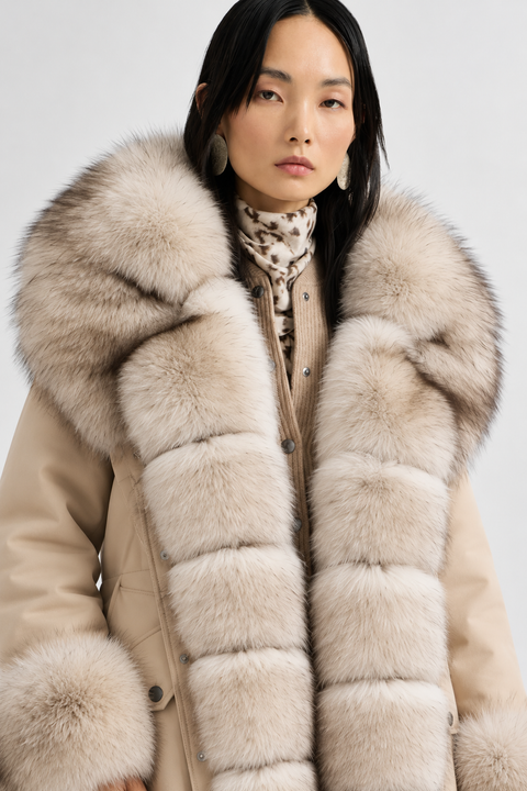 Parka mit Futter aus Fuchspelz