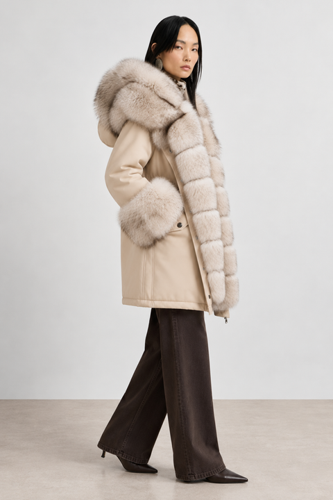 Parka mit Futter aus Fuchspelz