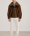Men Brown Genuine Full Mink Jacket