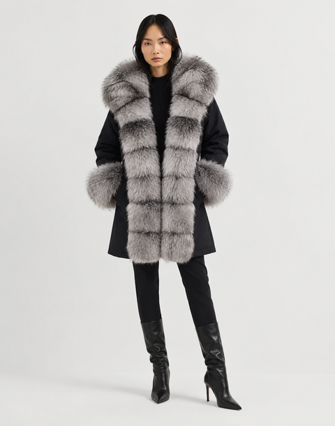 Lined Fox Fur Parka