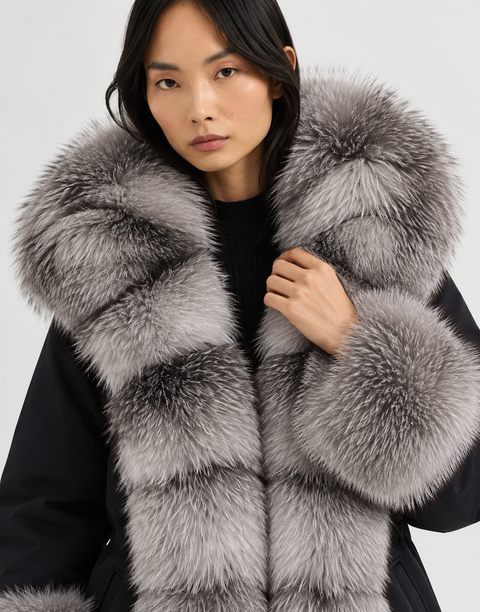 Lined Fox Fur Parka