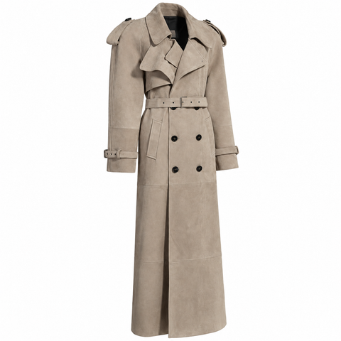 Suede Trench Coat