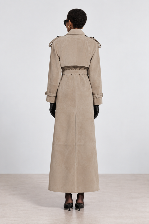 Suede Trench Coat