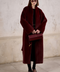 Burgundy Faux Fur Coat